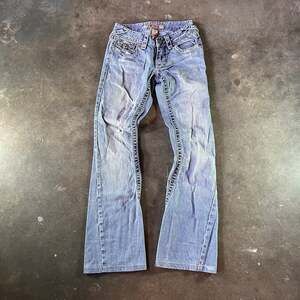 vintage 2000s Wax jeans low rise flared distressed womens jeans size 0 or 25W